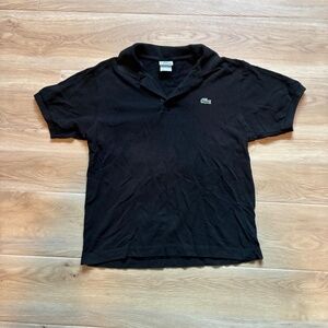 Lacoste Black Polo Shirt Size 4 Men’s Made in Peru Designed in France
